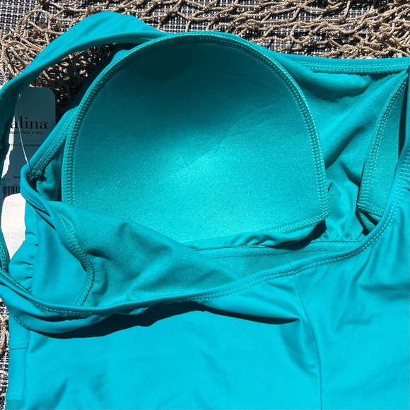 Catalina Mesh Front Swimsuit Teal Size 3X NWT - Picture 5 of 7